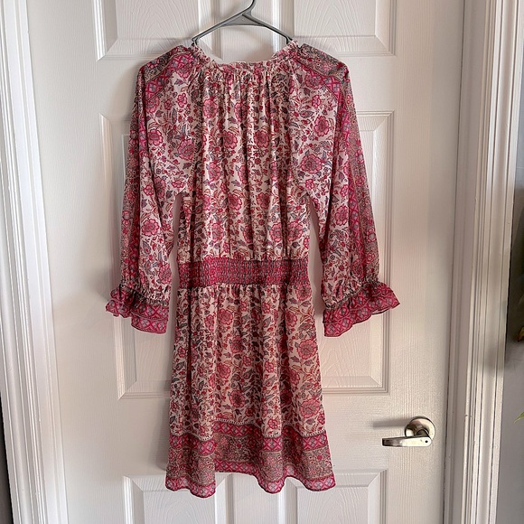 LOVE THE LABEL Sam Tippy Border Print Dress size small - Picture 4 of 7